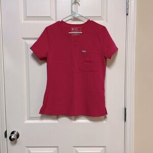 Figs Ultra Rose Catarina Scrub Top